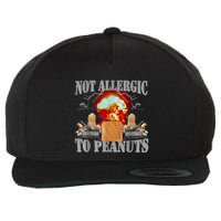 Funny Weird Meme Not Allergic To Peanut Cursed Peanut Butter Wool Snapback Cap