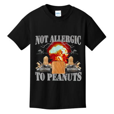 Funny Weird Meme Not Allergic To Peanut Cursed Peanut Butter Kids T-Shirt