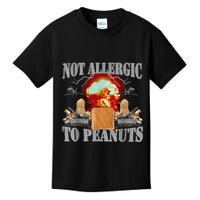 Funny Weird Meme Not Allergic To Peanut Cursed Peanut Butter Kids T-Shirt