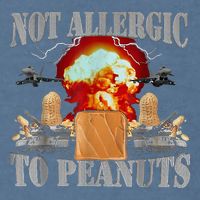 Funny Weird Meme Not Allergic To Peanut Cursed Peanut Butter Garment-Dyed Sweatshirt