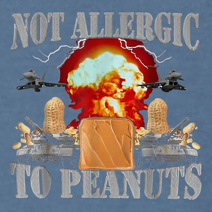 Funny Weird Meme Not Allergic To Peanut Cursed Peanut Butter Garment-Dyed Sweatshirt