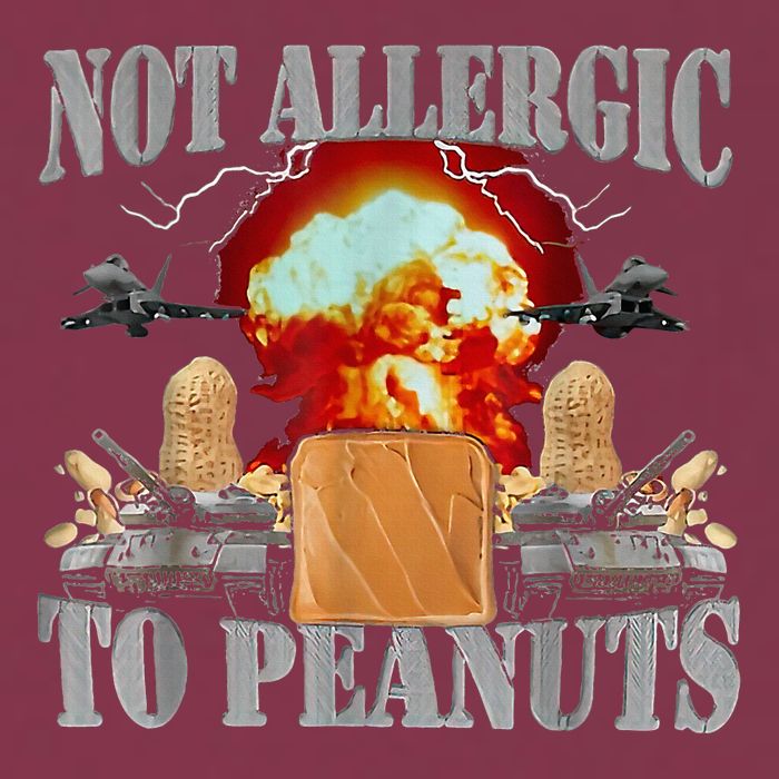 Funny Weird Meme Not Allergic To Peanut Cursed Peanut Butter 16oz Travel Tumbler