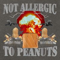 Funny Weird Meme Not Allergic To Peanut Cursed Peanut Butter Cotton Canvas Backpack