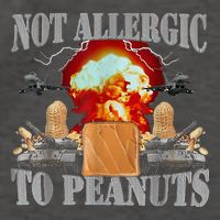 Funny Weird Meme Not Allergic To Peanut Cursed Peanut Butter Vector Backpack
