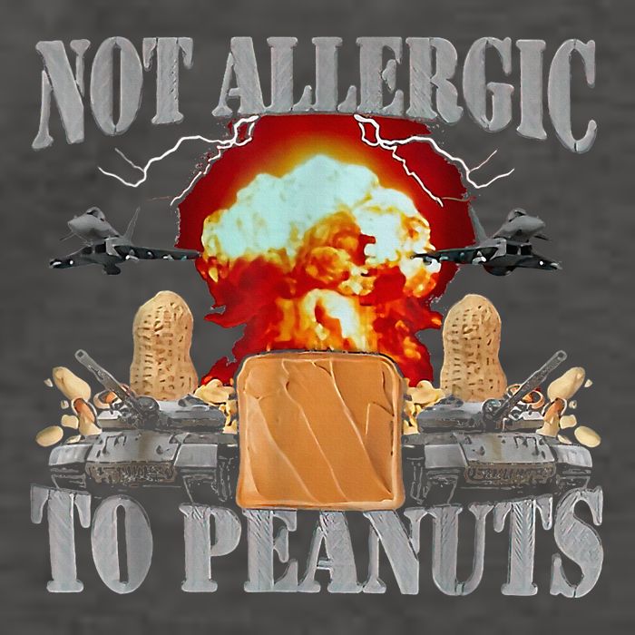 Funny Weird Meme Not Allergic To Peanut Cursed Peanut Butter Vector Backpack