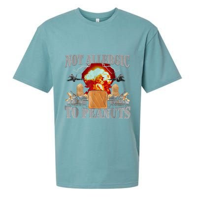 Funny Weird Meme Not Allergic To Peanut Cursed Peanut Butter Sueded Cloud Jersey T-Shirt