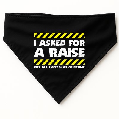 Funny Work Meme Working Overtime Funny Factory Worker USA-Made Doggie Bandana