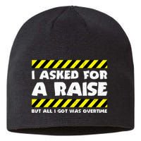 Funny Work Meme Working Overtime Funny Factory Worker Sustainable Beanie