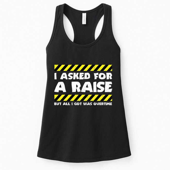 Funny Work Meme Working Overtime Funny Factory Worker Womens Tank Top