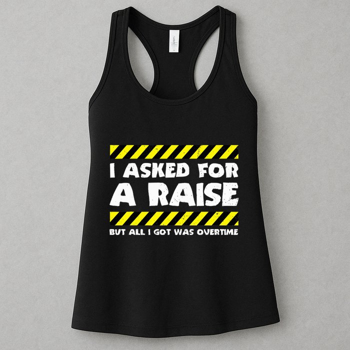 Funny Work Meme Working Overtime Funny Factory Worker Womens Tank Top