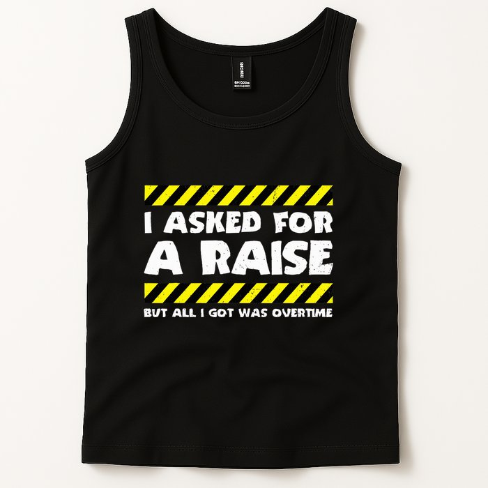 Funny Work Meme Working Overtime Funny Factory Worker Tank Top