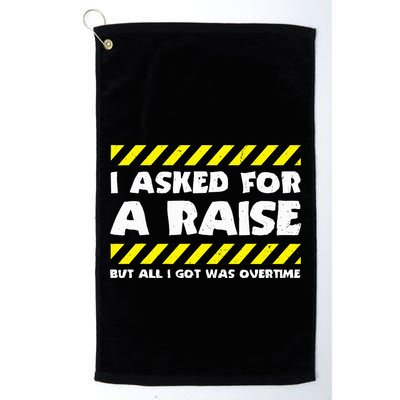 Funny Work Meme Working Overtime Funny Factory Worker Golf Towel