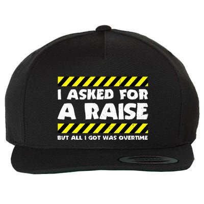 Funny Work Meme Working Overtime Funny Factory Worker Wool Snapback Cap