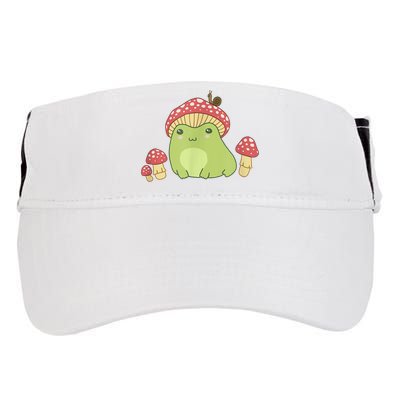 Frog With Mushroom Hat & Snail Cottagecore Aesthetic Adult Drive Performance Visor