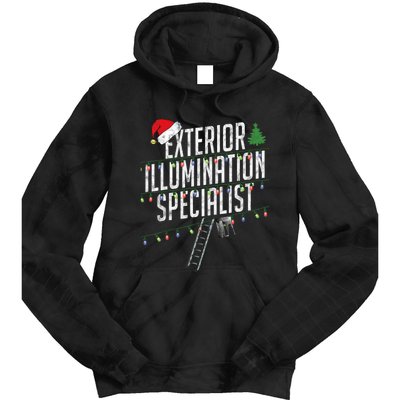 Funny Witty Matching Christmas Exterior Illumination Expert Tie Dye Hoodie