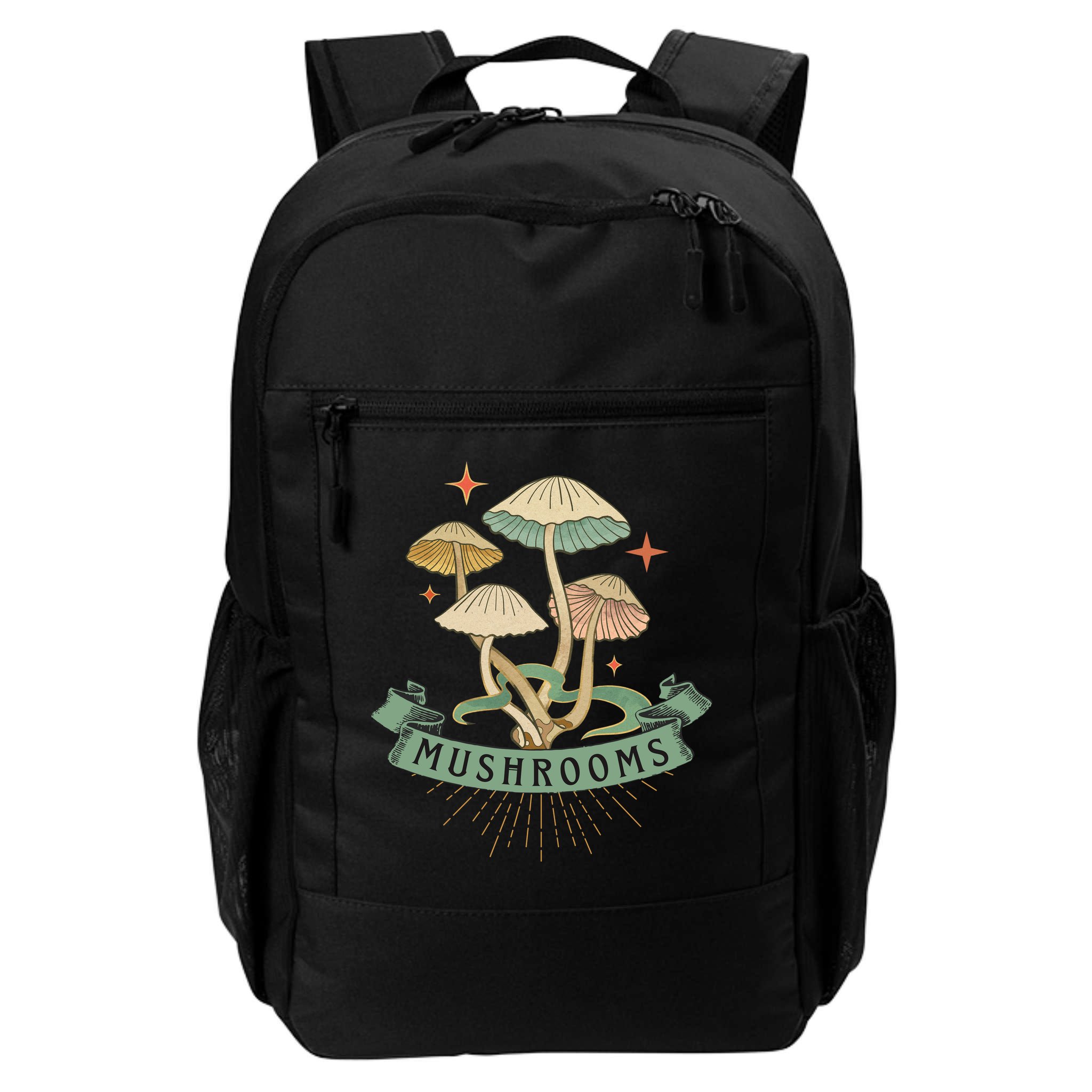 Foraging Wild Mushroom Vintage Fungi Champignon Funny Fungus Shroom Morel Hunter Backpack