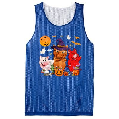 Funny Witch Mummy Pigs Lover Farmer Halloween Costume Day Cool Gift Mesh Reversible Basketball Jersey Tank