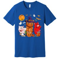 Funny Witch Mummy Pigs Lover Farmer Halloween Costume Day Cool Gift Premium T-Shirt