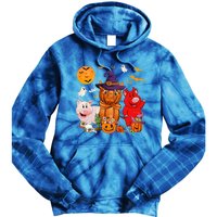 Funny Witch Mummy Pigs Lover Farmer Halloween Costume Day Cool Gift Tie Dye Hoodie