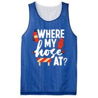 Firefighter Where My Hose At Gift Mesh Reversible Basketball Jersey Tank