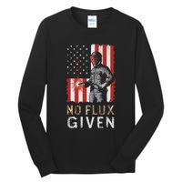 Funny Welding No Flux Given Vintage Welder American Flag Tall Long Sleeve T-Shirt