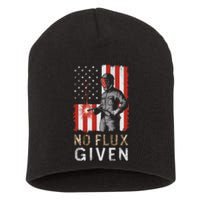 Funny Welding No Flux Given Vintage Welder American Flag Short Acrylic Beanie