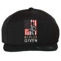 Funny Welding No Flux Given Vintage Welder American Flag Wool Snapback Cap