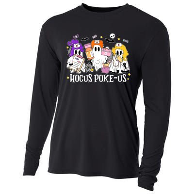 Funny Witches Nurse Spooky Nurse Costume Halloween Nursing Cooling Performance Long Sleeve Crew