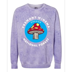 Fremont Winema National Forest Oregon Or Mushroom Vacation Great Gift Colorblast Crewneck Sweatshirt