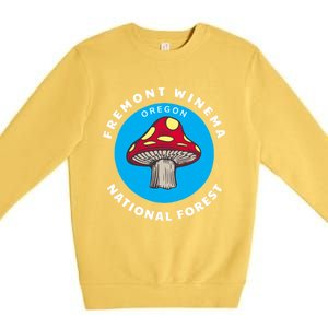 Fremont Winema National Forest Oregon Or Mushroom Vacation Great Gift Premium Crewneck Sweatshirt