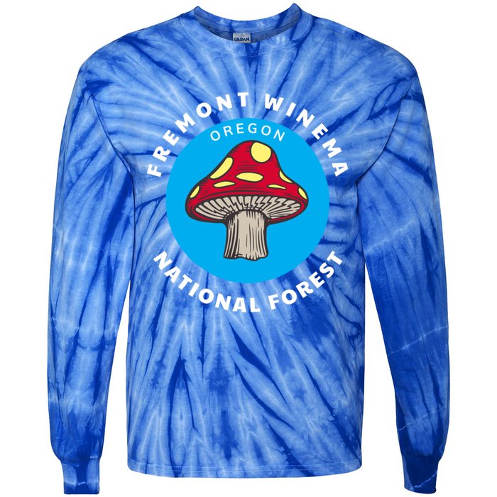 Fremont Winema National Forest Oregon Or Mushroom Vacation Great Gift Tie-Dye Long Sleeve Shirt