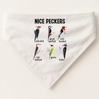 Funny Woodpecker Nice Peckers Bird Watching USA-Made Doggie Bandana