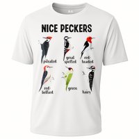 Funny Woodpecker Nice Peckers Bird Watching Cooling Performance Crew T-Shirt