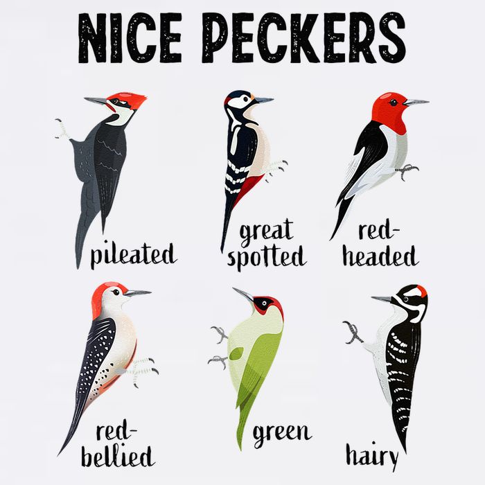 Funny Woodpecker Nice Peckers Bird Watching Cooling Performance Crew T-Shirt