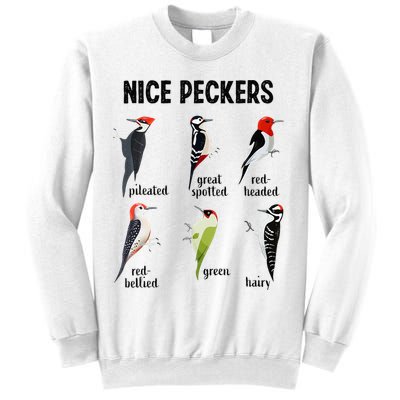 Funny Woodpecker Nice Peckers Bird Watching Sweatshirt