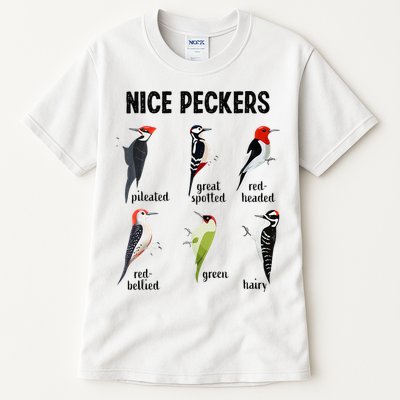 Funny Woodpecker Nice Peckers Bird Watching Tall T-Shirt