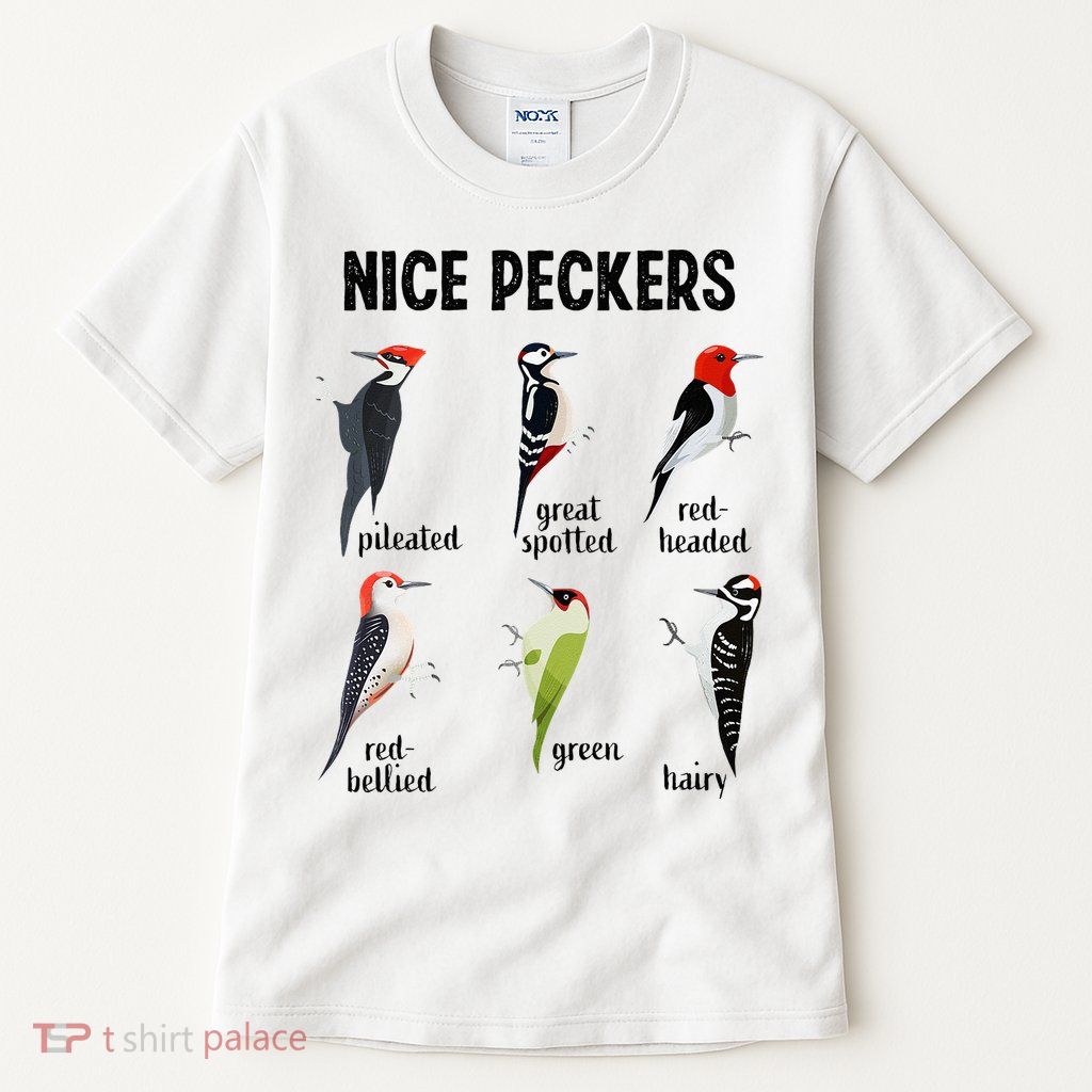 Funny Woodpecker Nice Peckers Bird Watching Tall T-Shirt