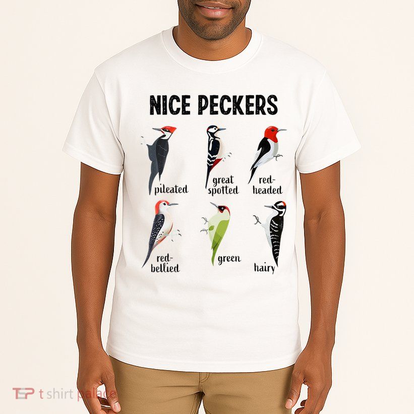 Funny Woodpecker Nice Peckers Bird Watching Tall T-Shirt