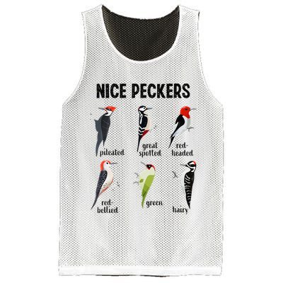 Funny Woodpecker Nice Peckers Bird Watching Mesh Reversible Basketball Jersey Tank