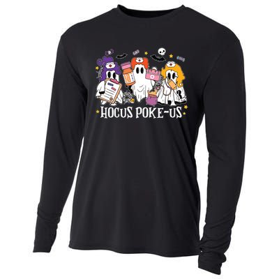 Funny Witches Nurse Spooky Nurse Costume Halloween Nursing Cooling Performance Long Sleeve Crew