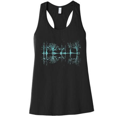 Funny Wildlife Nature Forest Trees Reflection Outdoor Forest Women's Racerback Tank