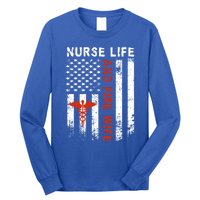 Fire Wife Nurse Life Firefighter Wife Nurse Gift Long Sleeve Shirt