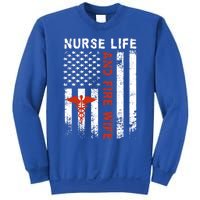 Fire Wife Nurse Life Firefighter Wife Nurse Gift Sweatshirt