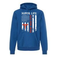 Fire Wife Nurse Life Firefighter Wife Nurse Gift Premium Hoodie