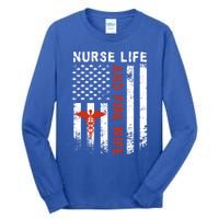 Fire Wife Nurse Life Firefighter Wife Nurse Gift Tall Long Sleeve T-Shirt