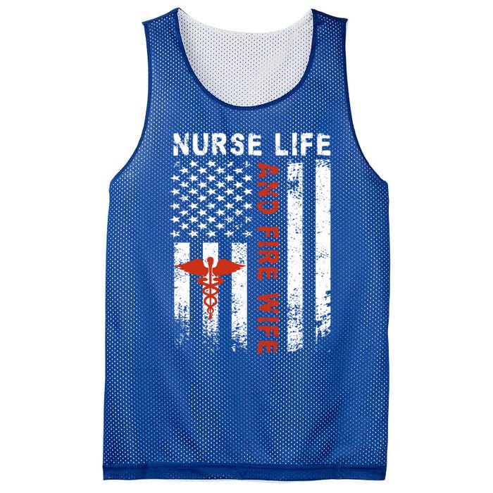 Fire Wife Nurse Life Firefighter Wife Nurse Gift Mesh Reversible Basketball Jersey Tank