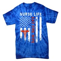 Fire Wife Nurse Life Firefighter Wife Nurse Gift Tie-Dye T-Shirt