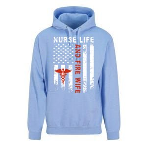 Fire Wife Nurse Life Firefighter Wife Nurse Gift Unisex Surf Hoodie