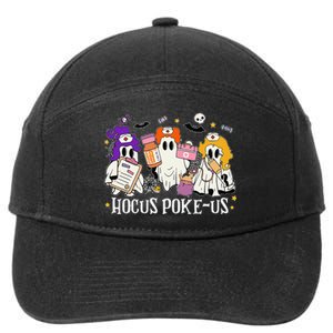 Funny Witches Nurse Spooky Nurse Costume Halloween Nursing Gift 7-Panel Snapback Hat