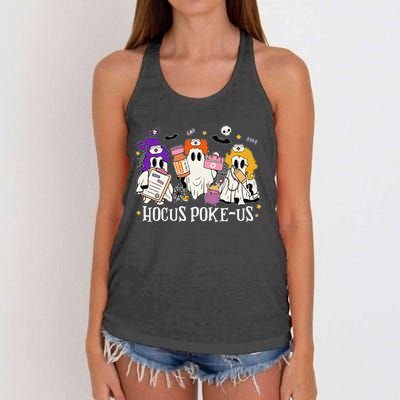 Funny Witches Nurse Spooky Nurse Costume Halloween Nursing Gift Women's Knotted Racerback Tank